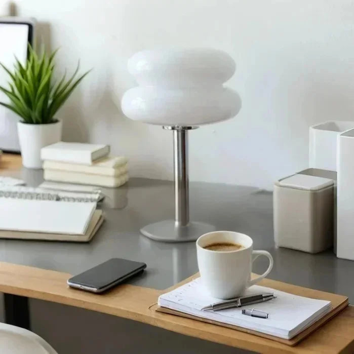 Chic Glass Cake Table Lamp