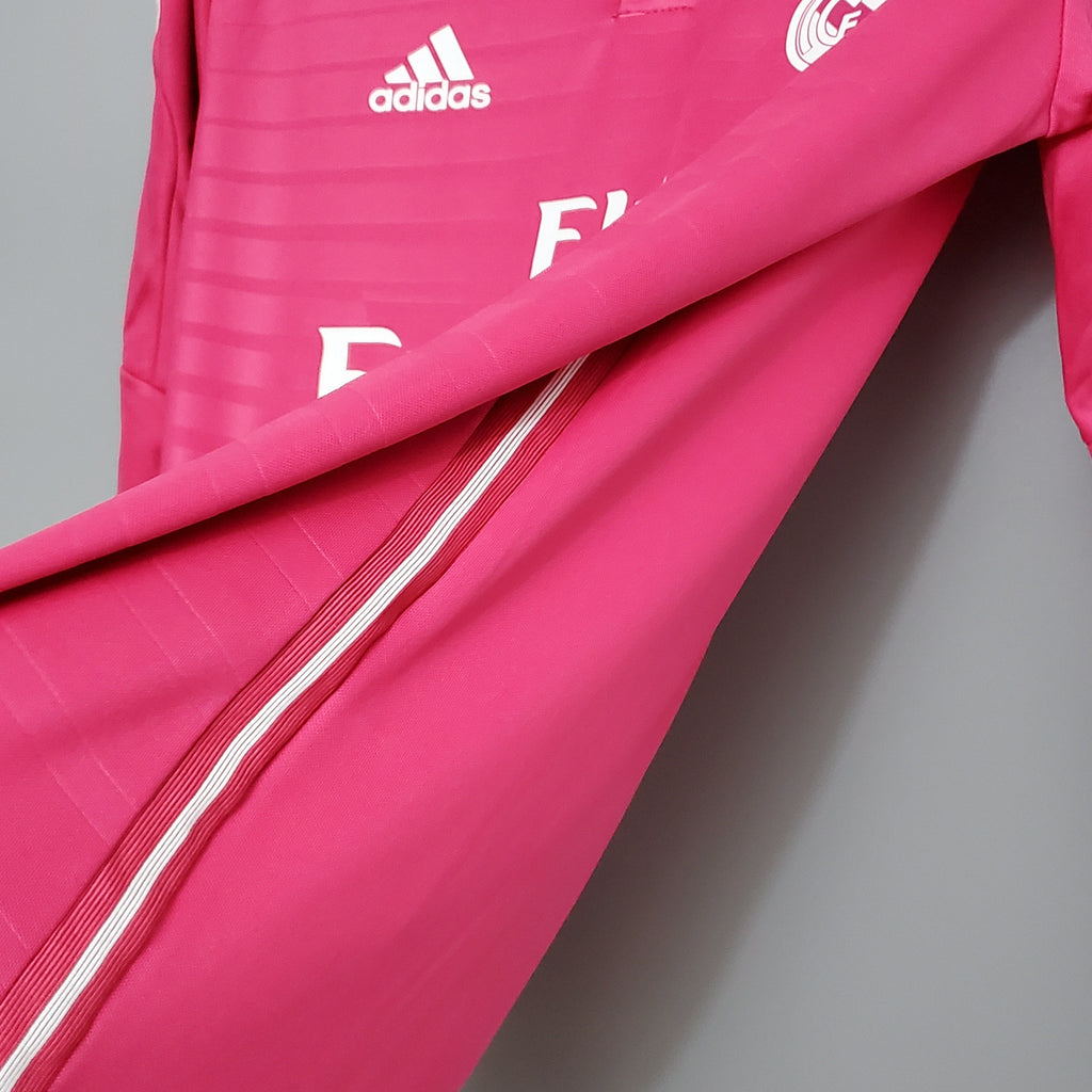 2014/2015 Real Madrid pink long sleeve retro jersey