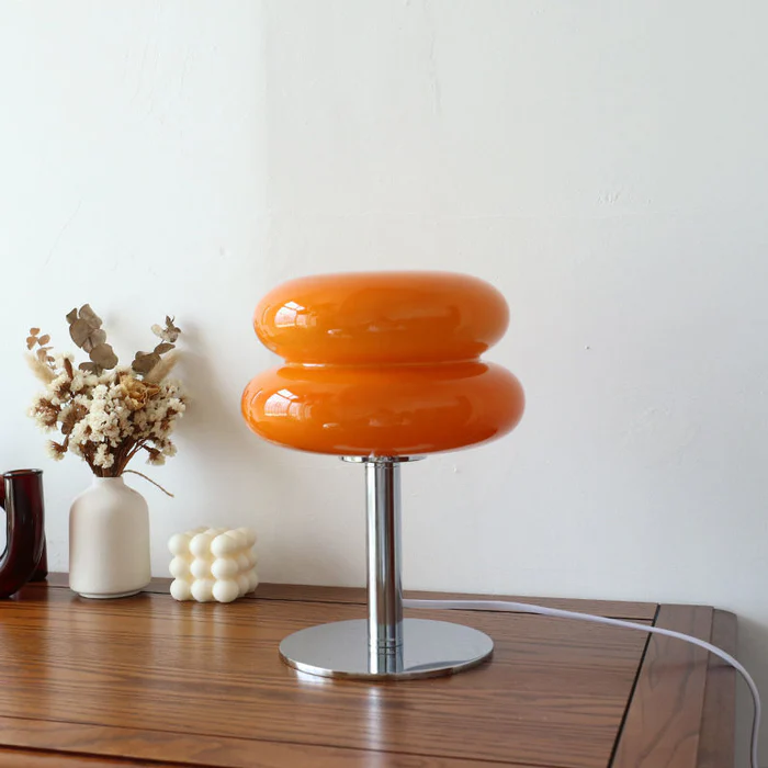 Chic Glass Cake Table Lamp