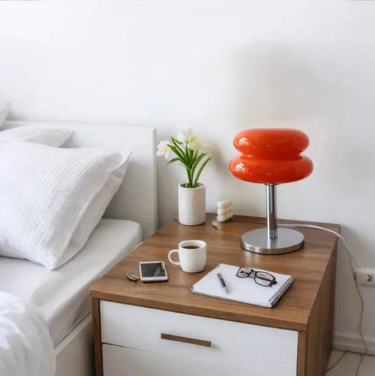 Chic Glass Cake Table Lamp