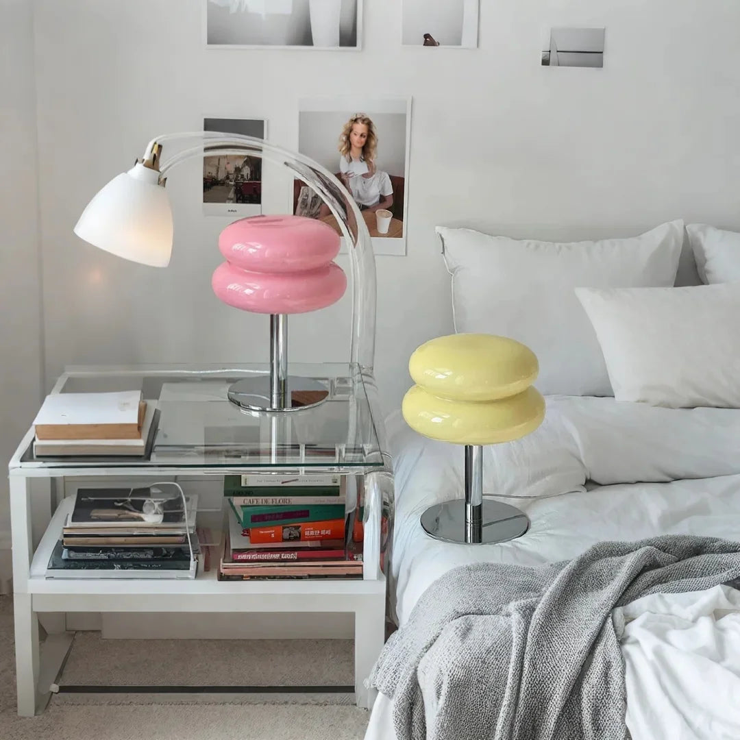 Chic Glass Cake Table Lamp