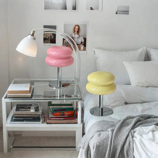 Chic Glass Cake Table Lamp