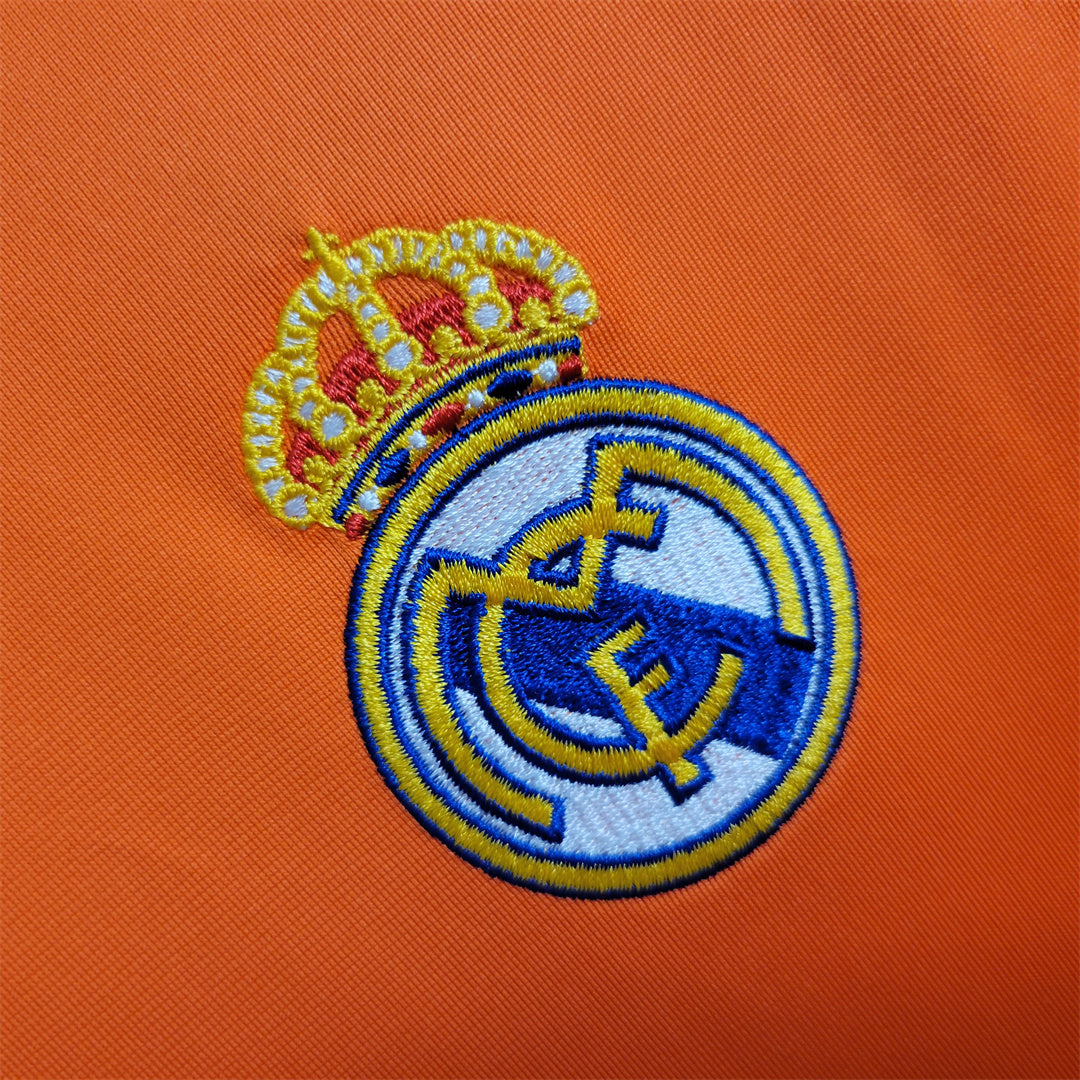 2013/2014 Real Madrid orange third kit long sleeve retro jersey