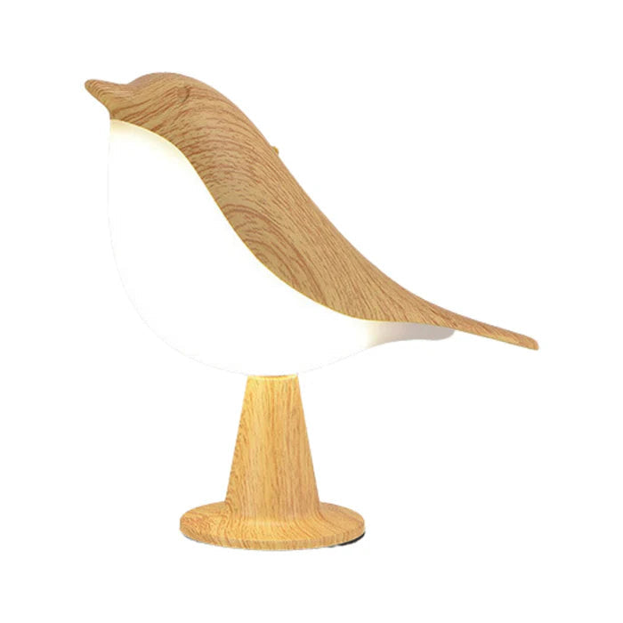 Chic Wooden Bird Table Lamp