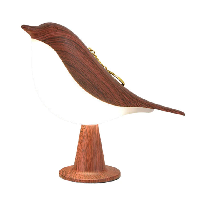 Chic Wooden Bird Table Lamp