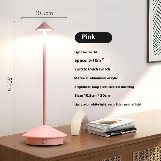 Modern Cordless LED Table Lamp Rechargeable Touch Dimmable