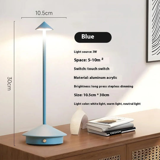 Modern Cordless LED Table Lamp Rechargeable Touch Dimmable