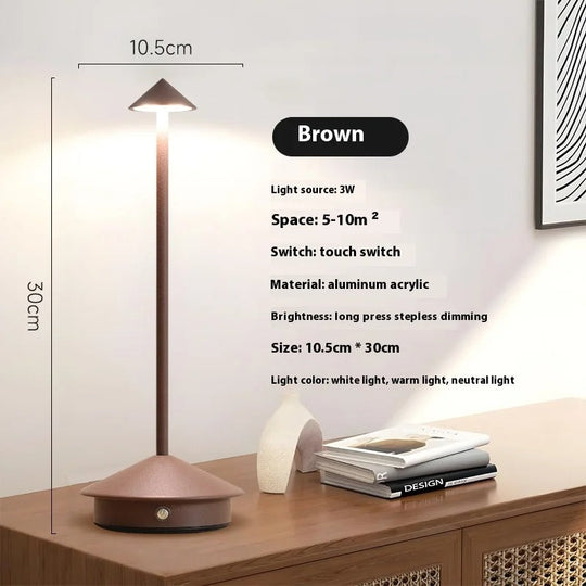 Modern Cordless LED Table Lamp Rechargeable Touch Dimmable