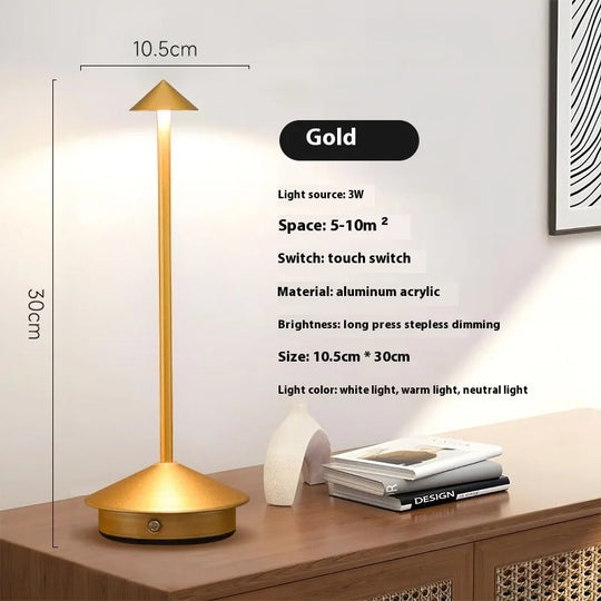 Modern Cordless LED Table Lamp Rechargeable Touch Dimmable