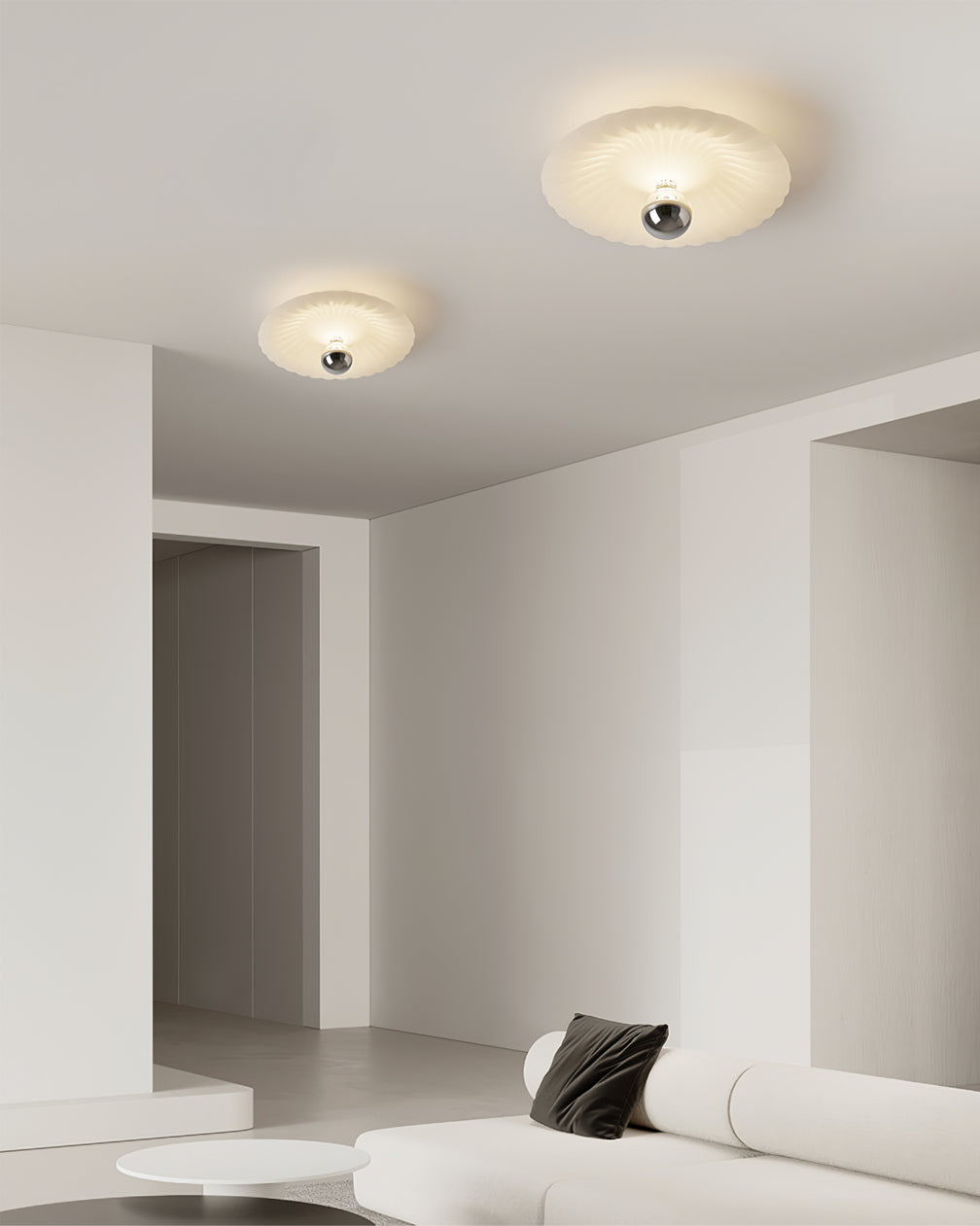 LuxePleat - Ceiling Lamp with Detailed Folds and Cozy Glow