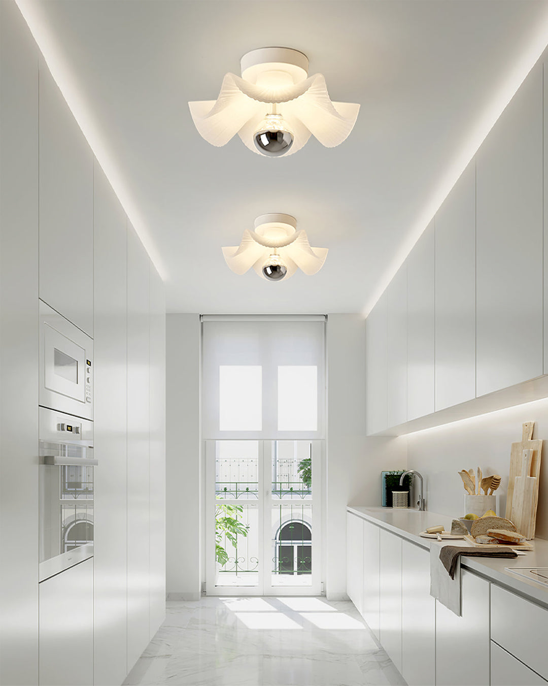 LuxePleat - Ceiling Lamp with Detailed Folds and Cozy Glow