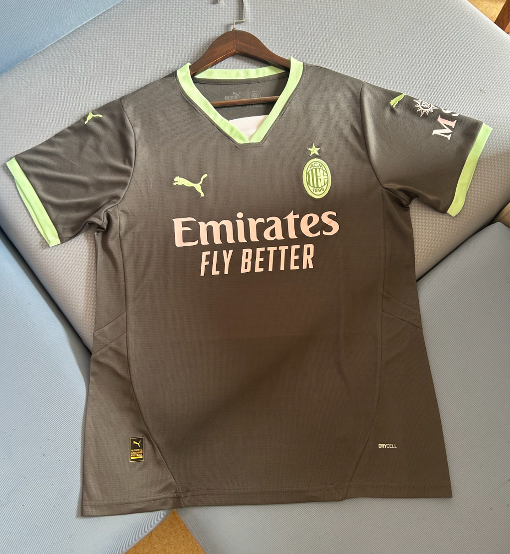 Ac Milan Third  Kit 24/25 Grey and green