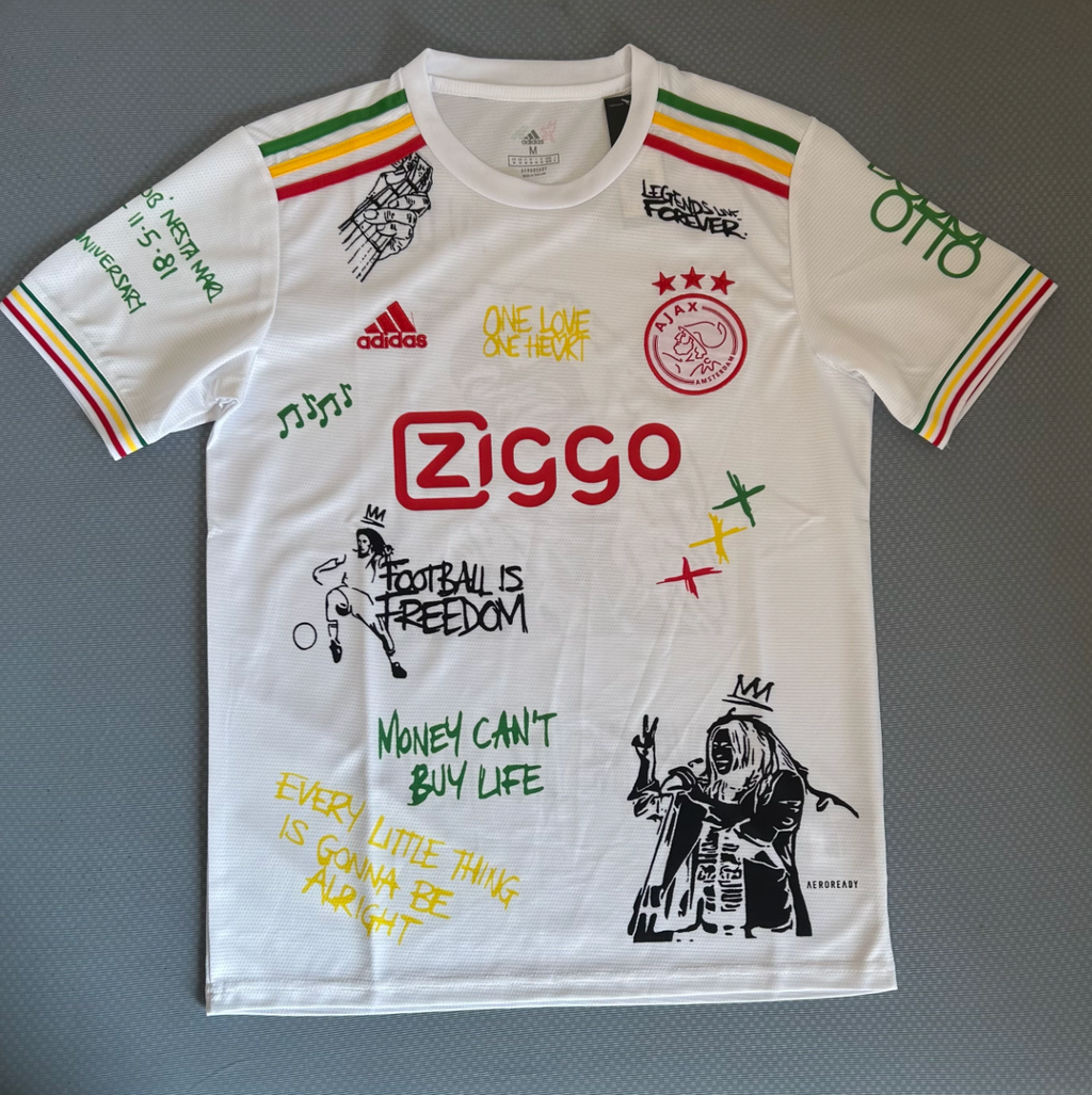 Ajax Bob Marley white jersey