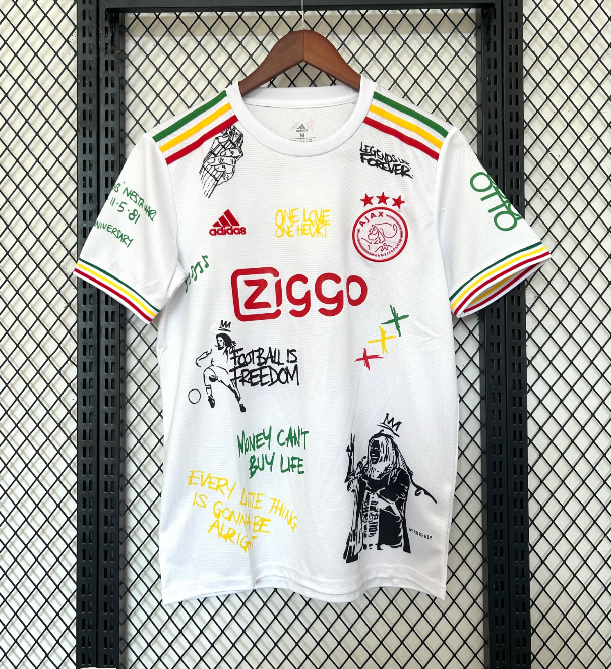 Ajax Bob Marley white jersey