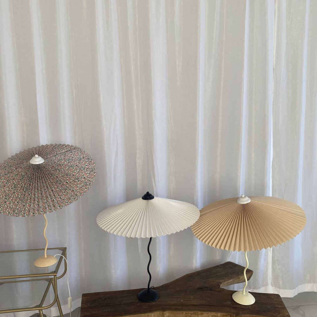 LuxePleat - Elegant Table Lamp with a Textured Pleated Shade