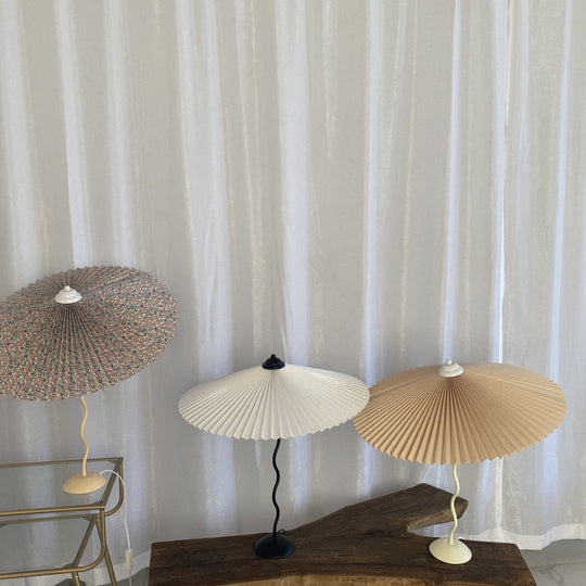 LuxePleat - Elegant Table Lamp with a Textured Pleated Shade