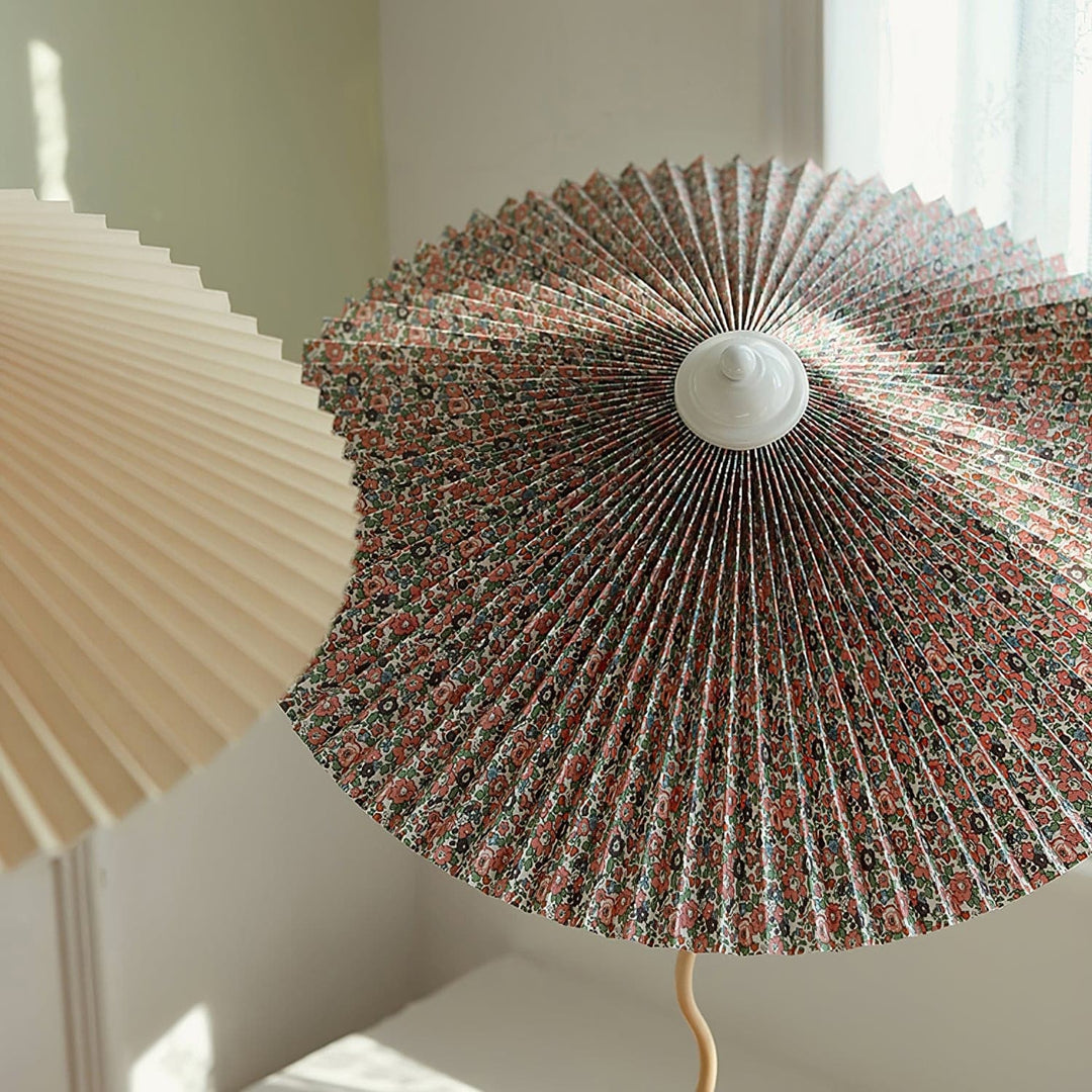 LuxePleat - Elegant Table Lamp with a Textured Pleated Shade