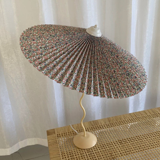 LuxePleat - Elegant Table Lamp with a Textured Pleated Shade