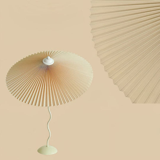 LuxePleat - Elegant Table Lamp with a Textured Pleated Shade