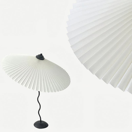 LuxePleat - Elegant Table Lamp with a Textured Pleated Shade