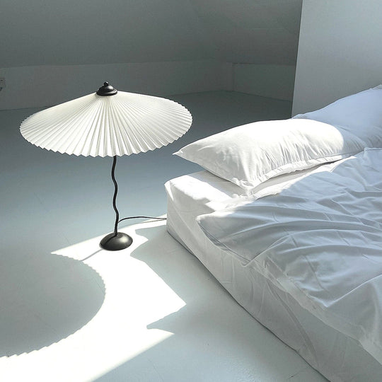 LuxePleat - Elegant Table Lamp with a Textured Pleated Shade