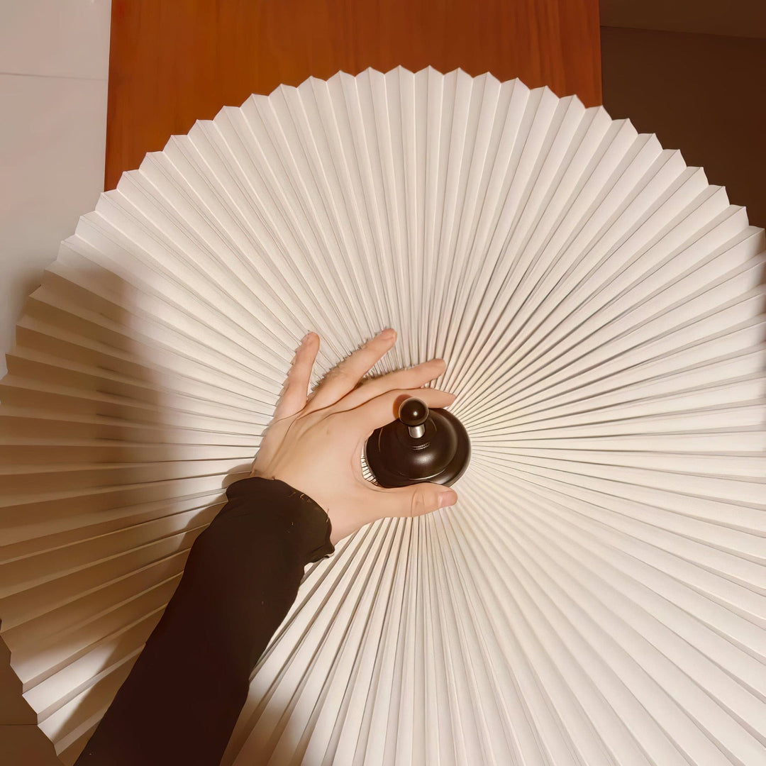 LuxePleat - Elegant Table Lamp with a Textured Pleated Shade