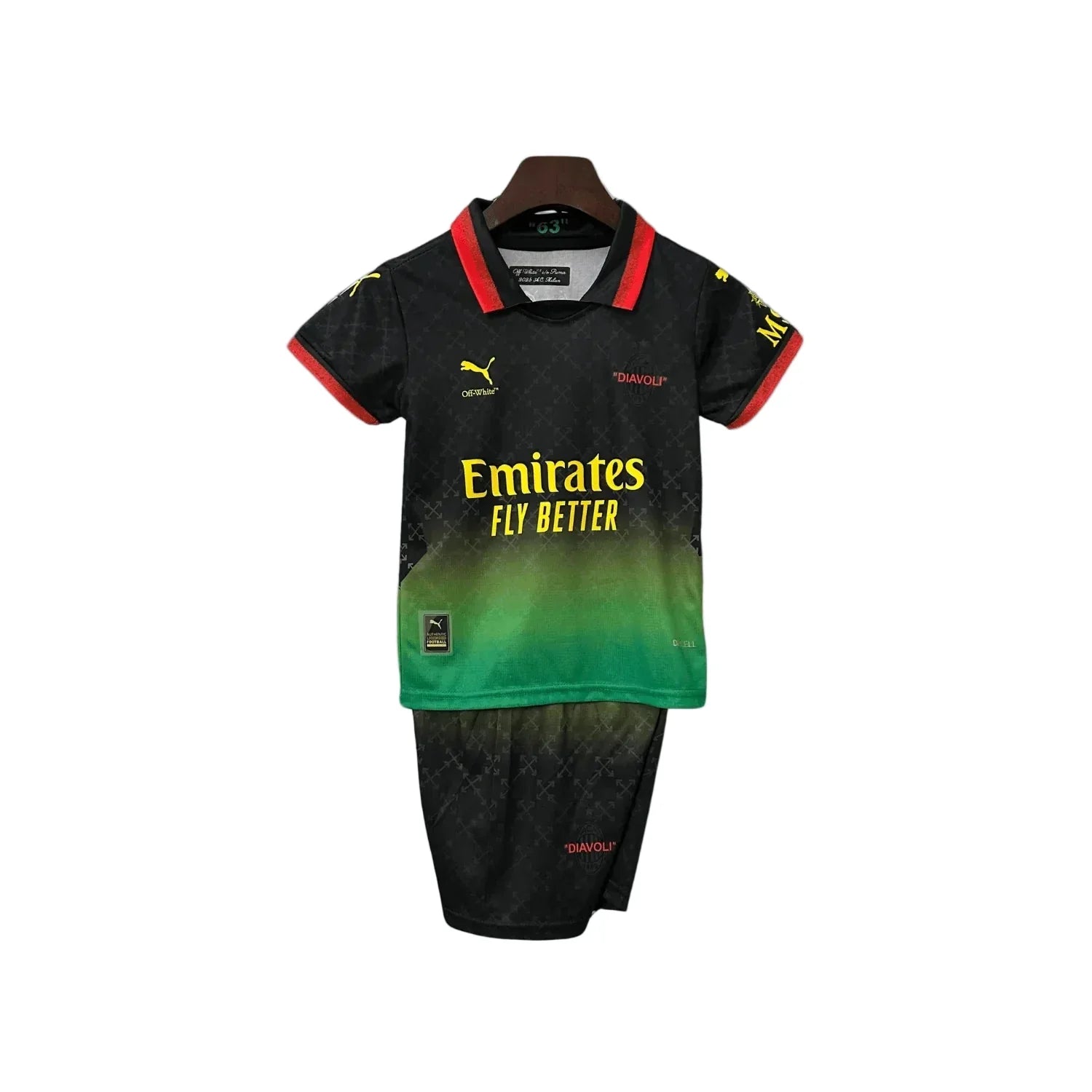 AC Milan x Off-White Black Kids Jersey 2025/2026