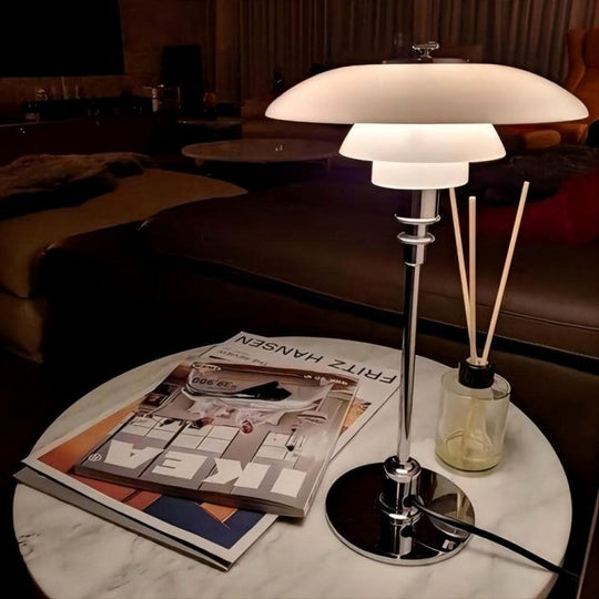 Stainless Steel Multilayer Glass Table Lamp Modern Design