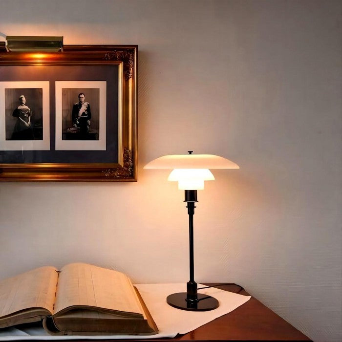 Stainless Steel Multilayer Glass Table Lamp Modern Design