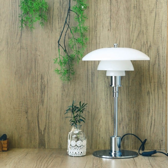 Stainless Steel Multilayer Glass Table Lamp Modern Design