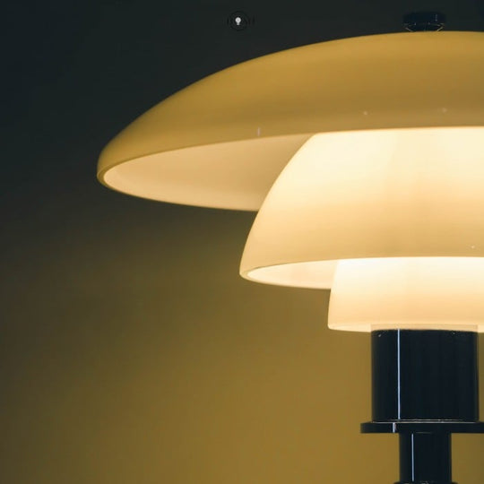 Stainless Steel Multilayer Glass Table Lamp Modern Design